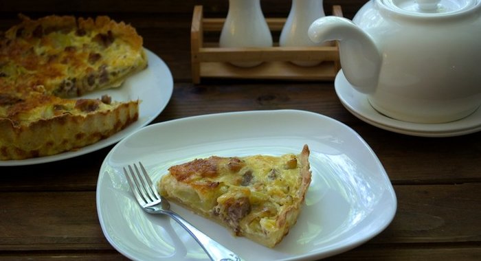 Пирог с курицей и цукини