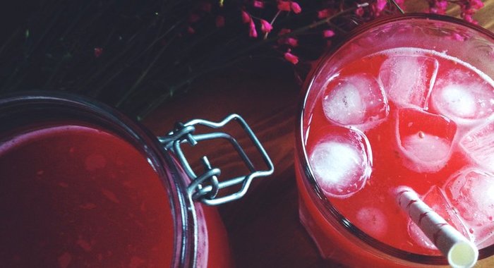 Лимонад с малиной