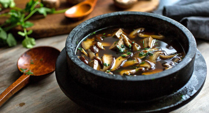 Грибной суп с тофу