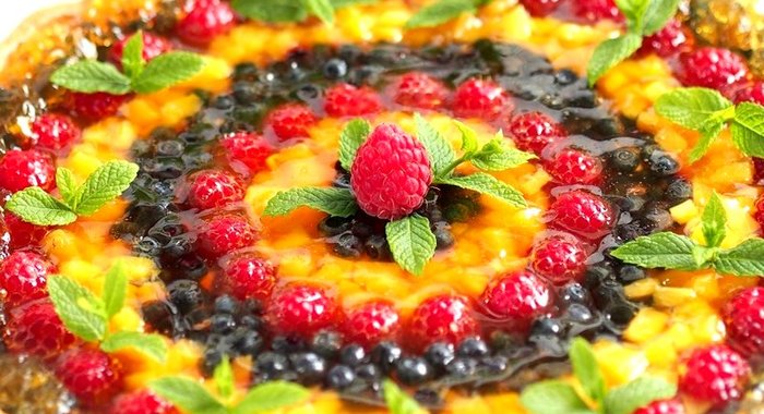 Желейный торт Фруктовый Новый год