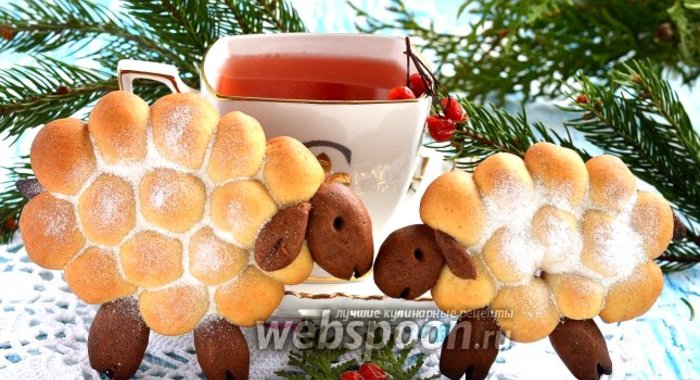 Новогоднее печенье «Овечки»