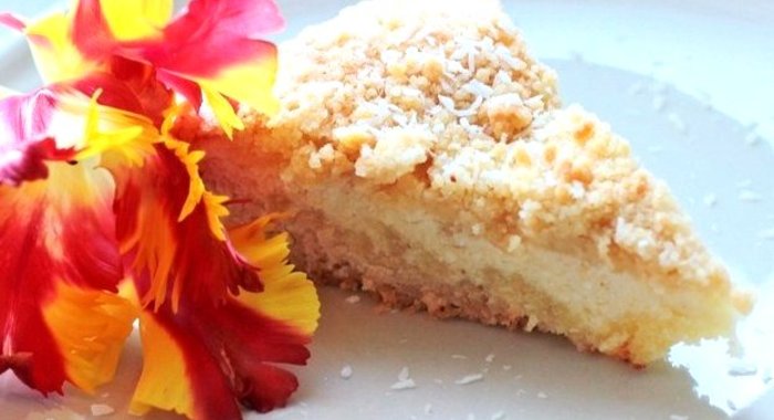 Пирог с творожной начинкой