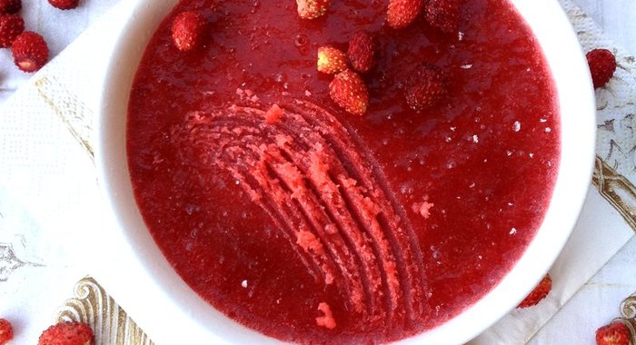 Гранита с клубникой и каркаде