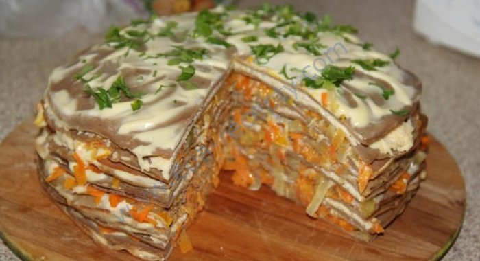 Тортик из куриной печени