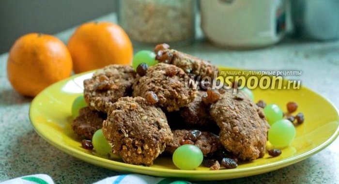 Овсяное печенье без масла и сахара