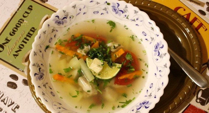 Острый рыбный суп