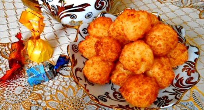 Шарики из творожного теста