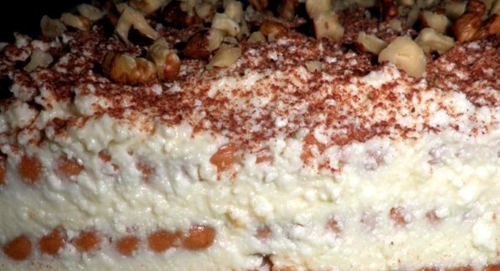 Творожный торт на скорую руку