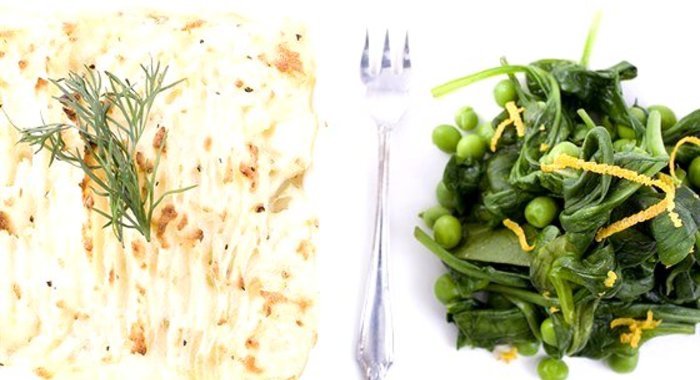 Пирог из картофеля и трески