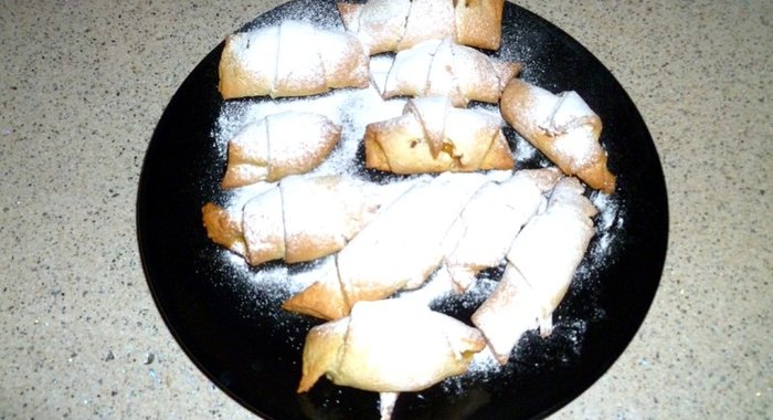 Творожные ванильные рогалики