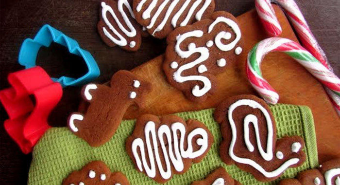 Рождественское печенье с глазурью