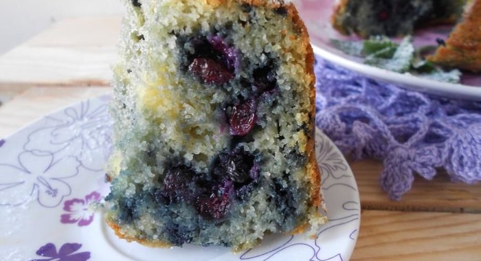 Чернично-лимонная шарлотка