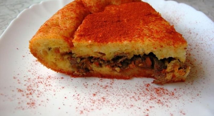 Пирог с печенью куриной
